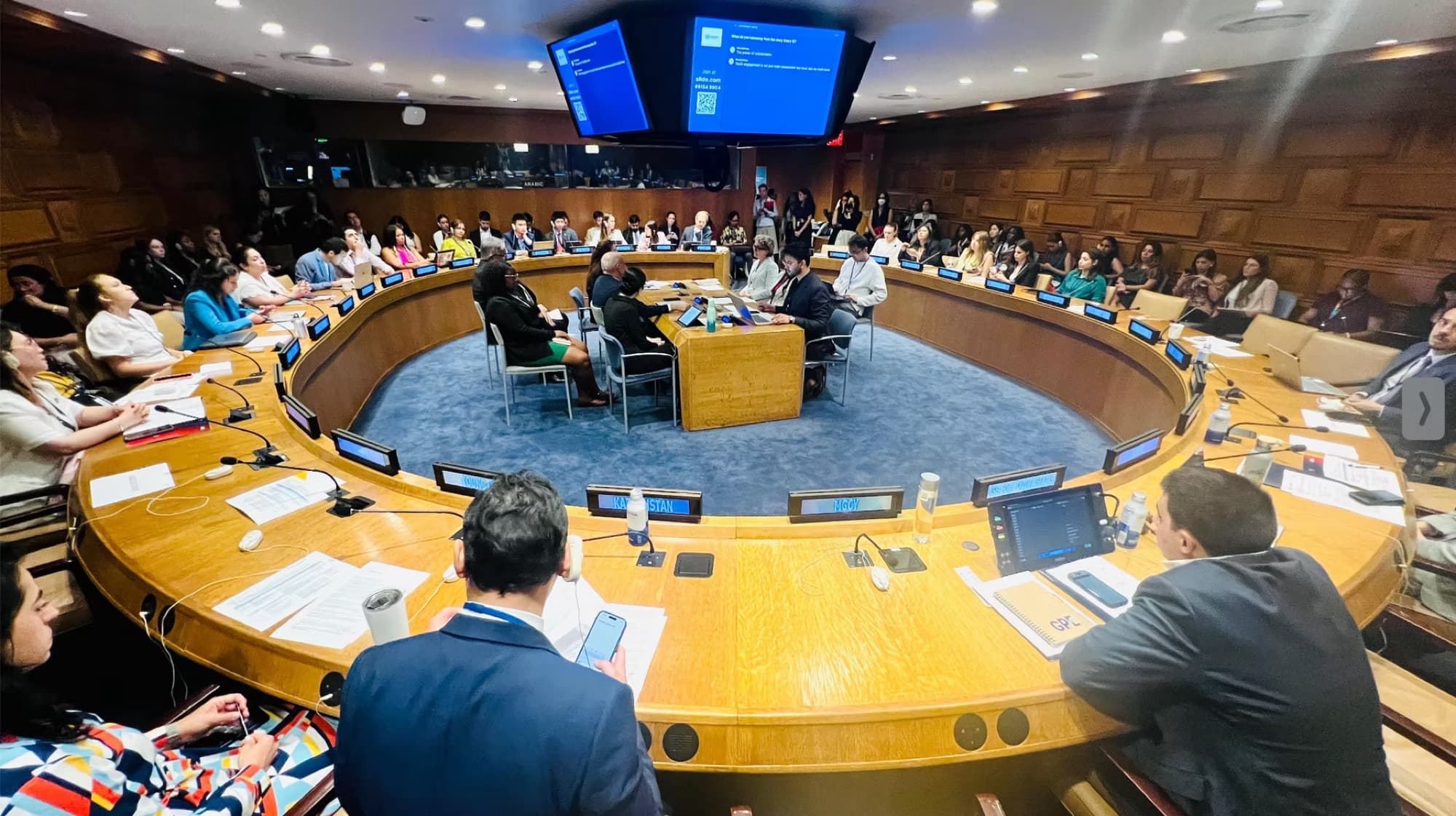 A full round-table session at the United Nations